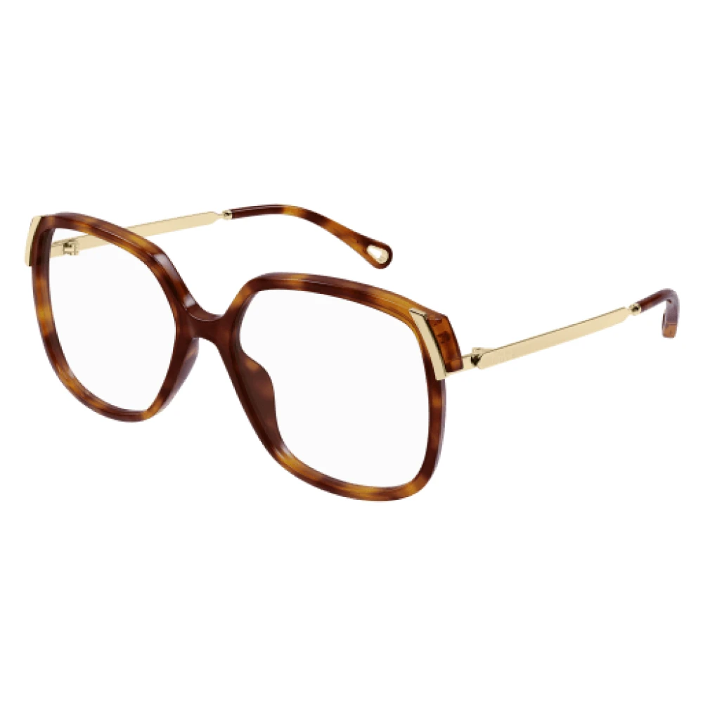 Chloé Fyrkantiga optiska glasögon i Havana Brown Brown, Unisex