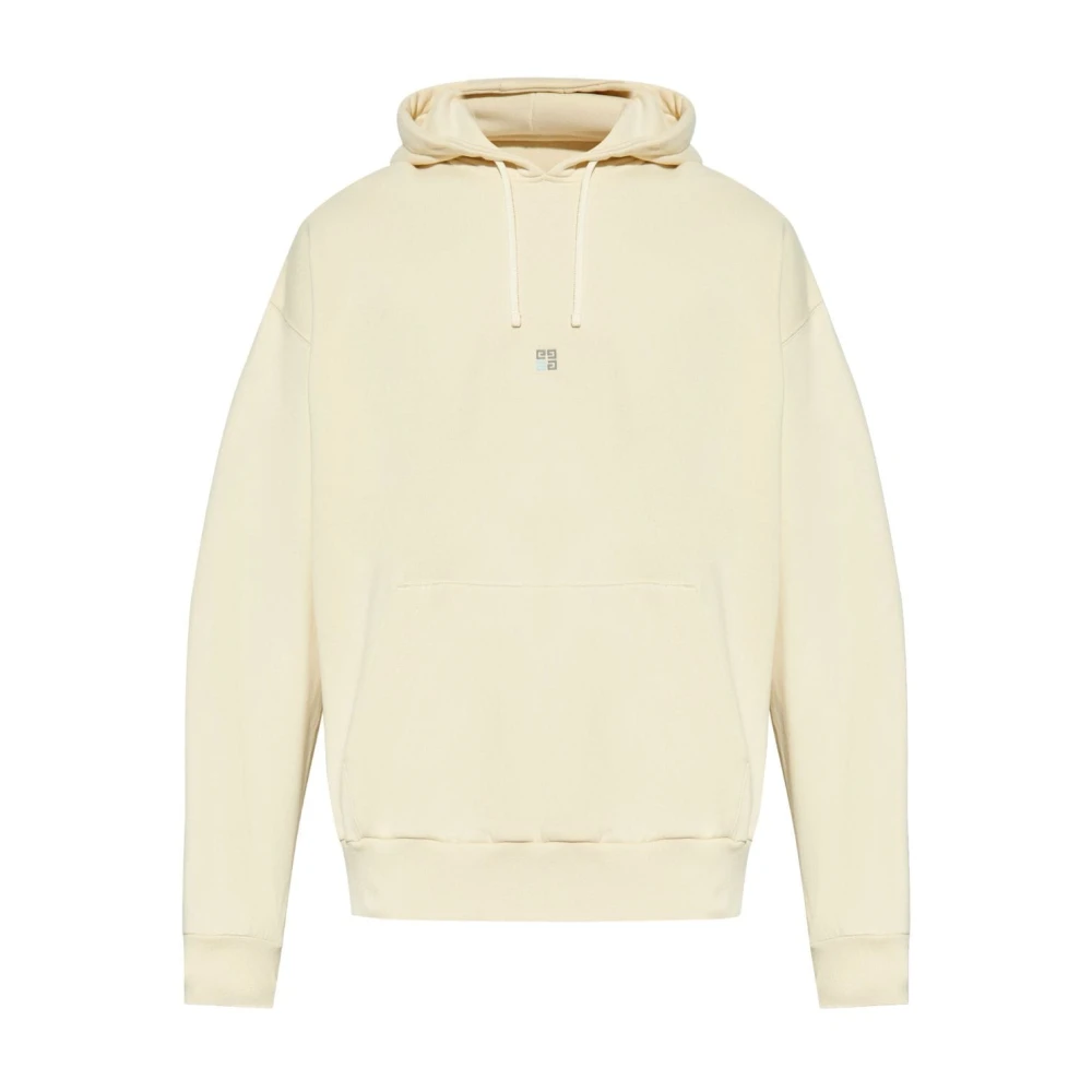 Givenchy Beige Bicolor Logo Box Hoodie Beige Heren