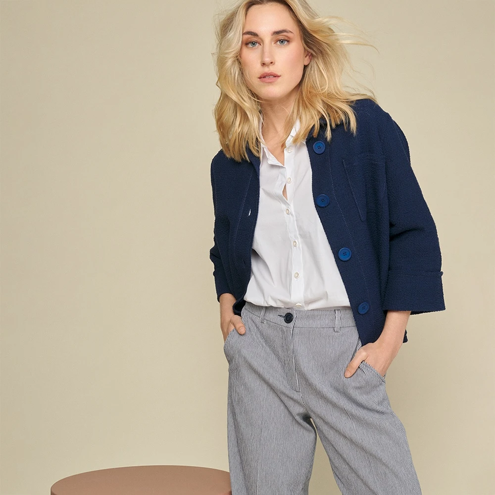 Marie Méro Blauwe Knoopjas Blue Dames