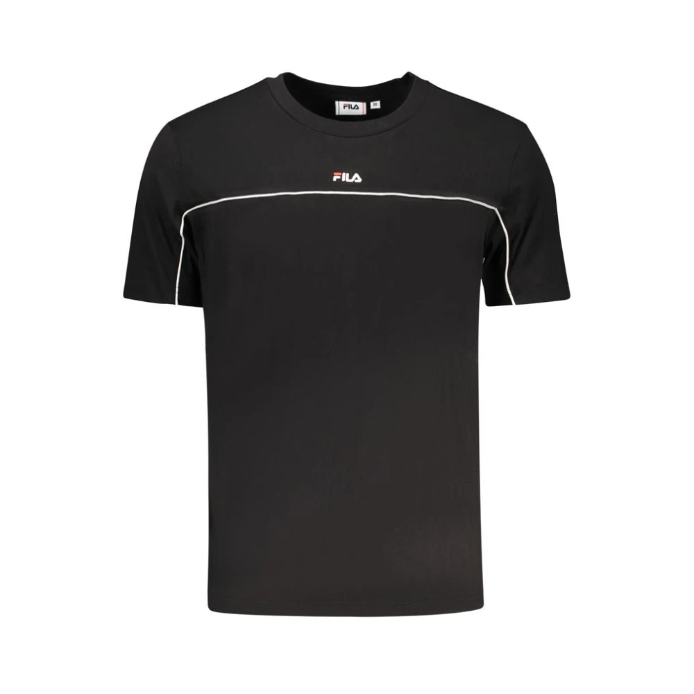 Fila Zwart Katoenen T-Shirt | Stijl: Schwarzes Black Heren