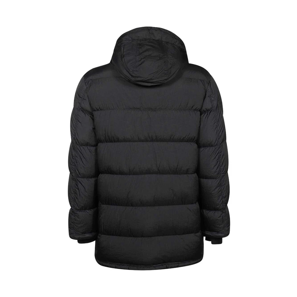Parajumpers Gewatteerde jas met capuchon en geribbelde manchetten Black Heren