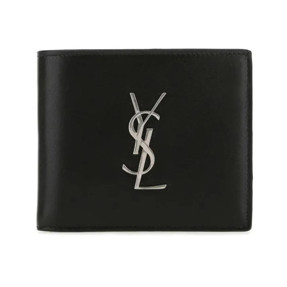 Saint Laurent Men's Black Wallets & Cardholders, One Size, Cassandre East/West Wallet