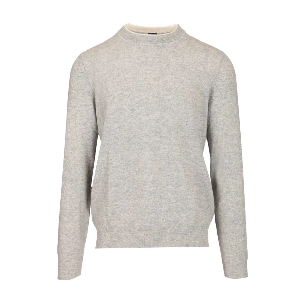 Fedeli Gray David Crewneck Jumper - Male - Cashmere Knitwear - Xl - Knitwear