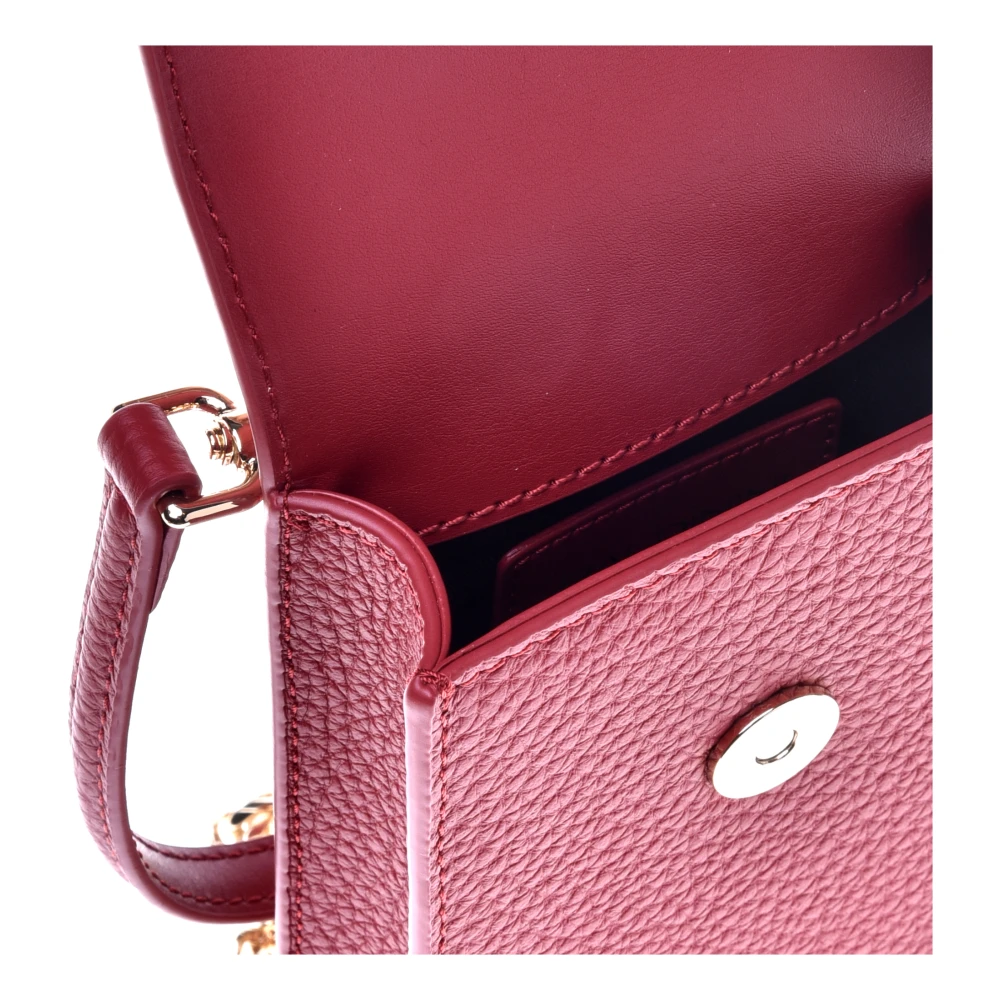 Baldinini Phone holder in red tumbled leather Red Dames