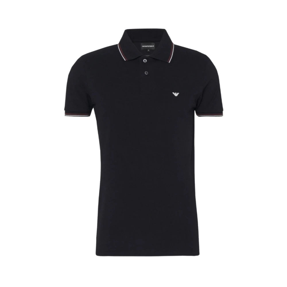 Emporio Armani Mænd Blå Top, Herre,, Bomuld, Klassisk Polo Skjorte Lille