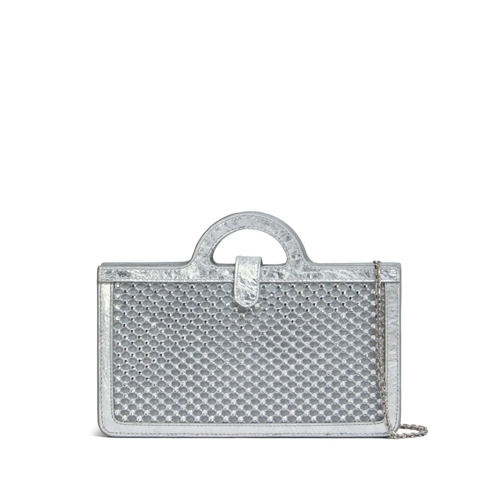 Marni Portemonnee met kristalversiering en kettingriem Gray Dames