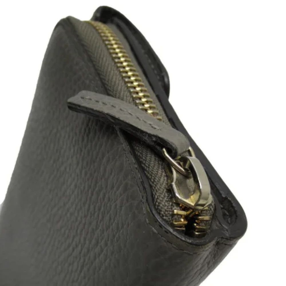 Gucci Vintage Pre-owned Leather wallets Gray Dames