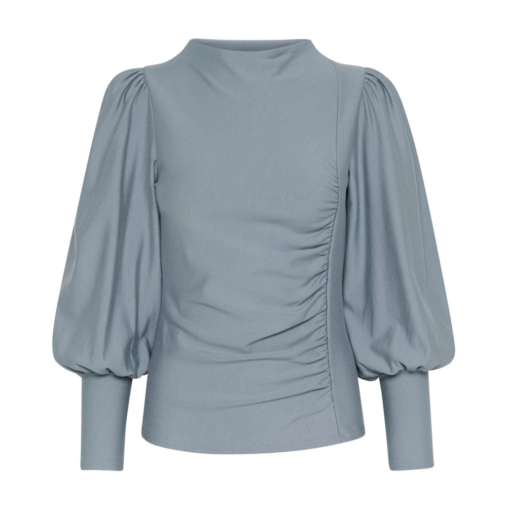 Gestuz Women's Blue Blouses, L, Rifagz Puff Blouse