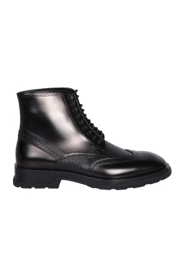 Lace-up Ankelstövletter i Läder