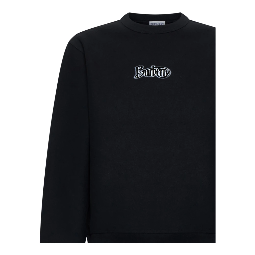 Burberry Zwarte hoodie met tailleband Black Heren