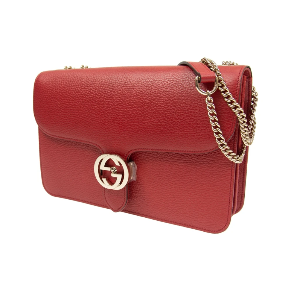 Gucci Interlocking GG Schoudertas Red Dames