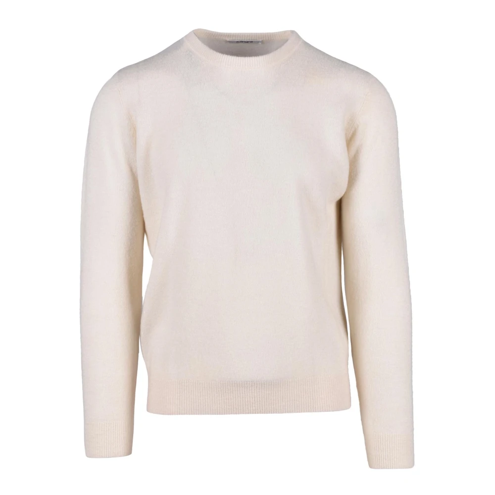 Kangra Wolmix Stijlvolle Gebreide Top White Heren
