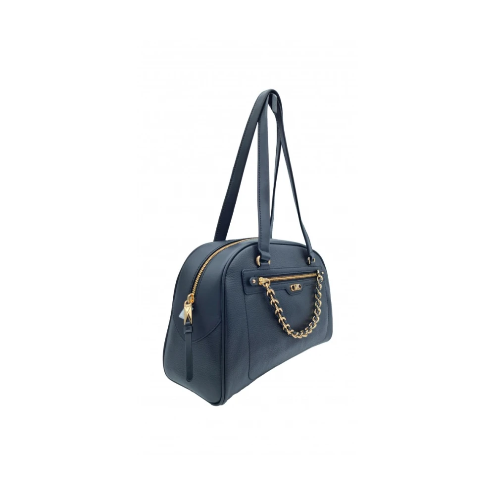 Michael Kors Stijlvolle leren schoudertas Williamsburg Black Dames