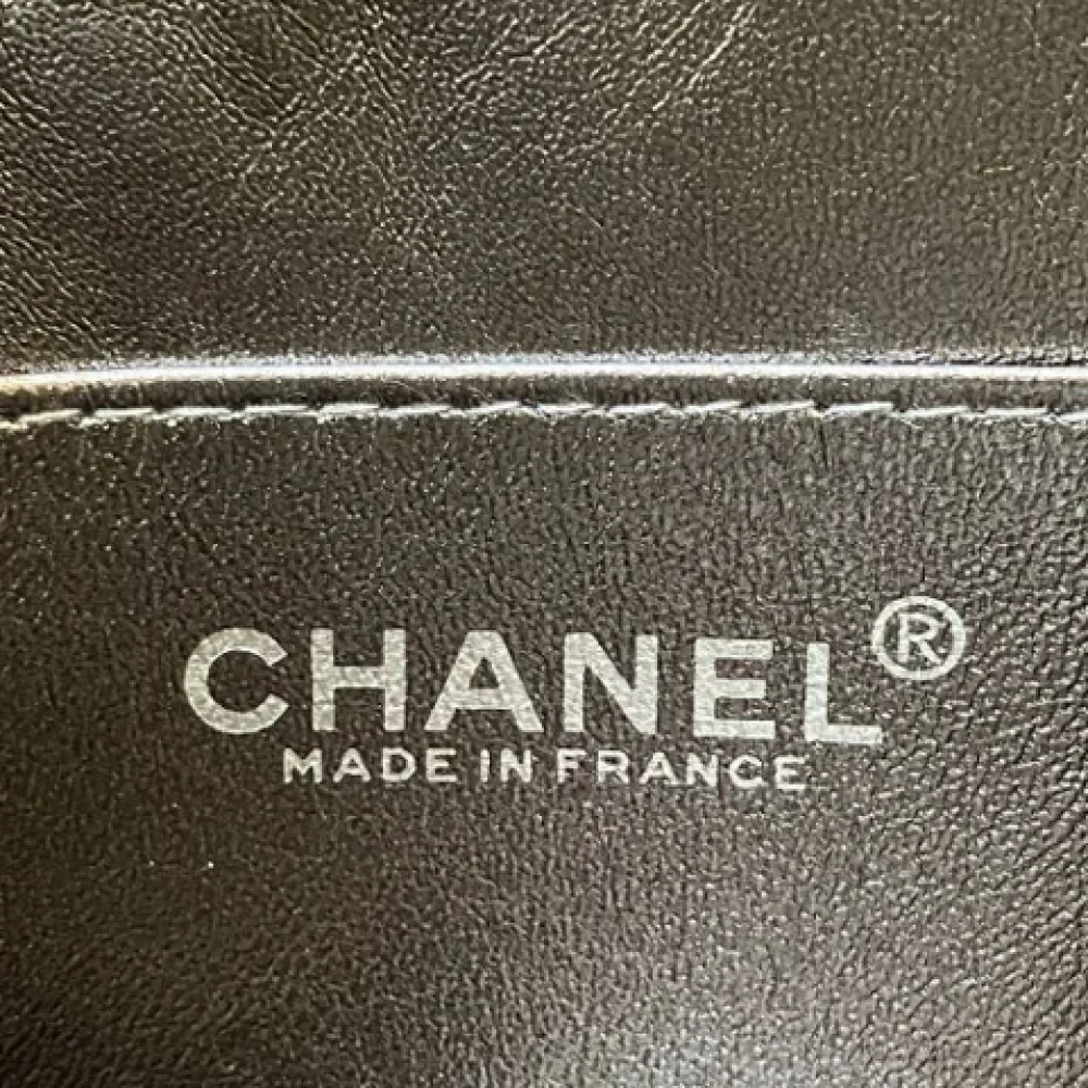 Chanel Vintage Pre-owned Leather chanel-bags Gray Dames