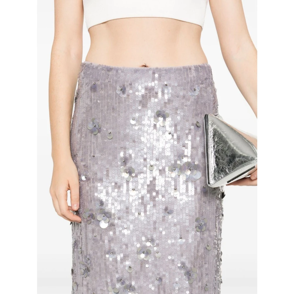 P.a.r.o.s.h. Lichtgrijs Melange Rok Gray Dames