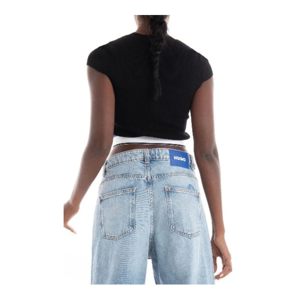 Hugo Boss Damesmode T-shirt Succore_B Black Dames