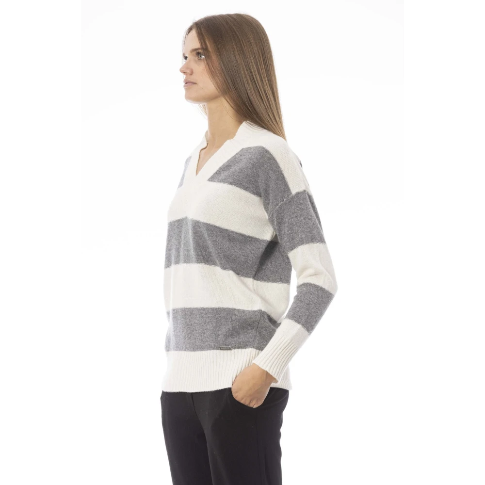 Baldinini Trendy Gebreide Top Volterra Stijl Gray Dames