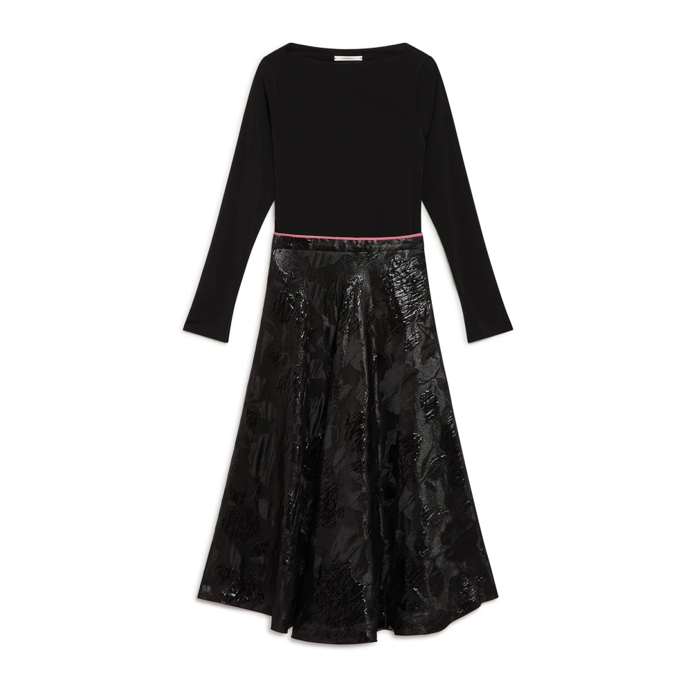 Maliparmi Precious Jacquard Jurk Black Dames
