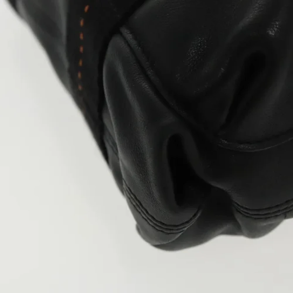 Hermès Vintage Pre-owned Leather handbags Black Dames