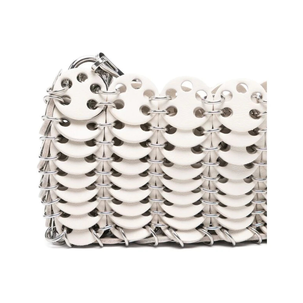 Paco Rabanne Witte Ketting-Link Schoudertas White Dames