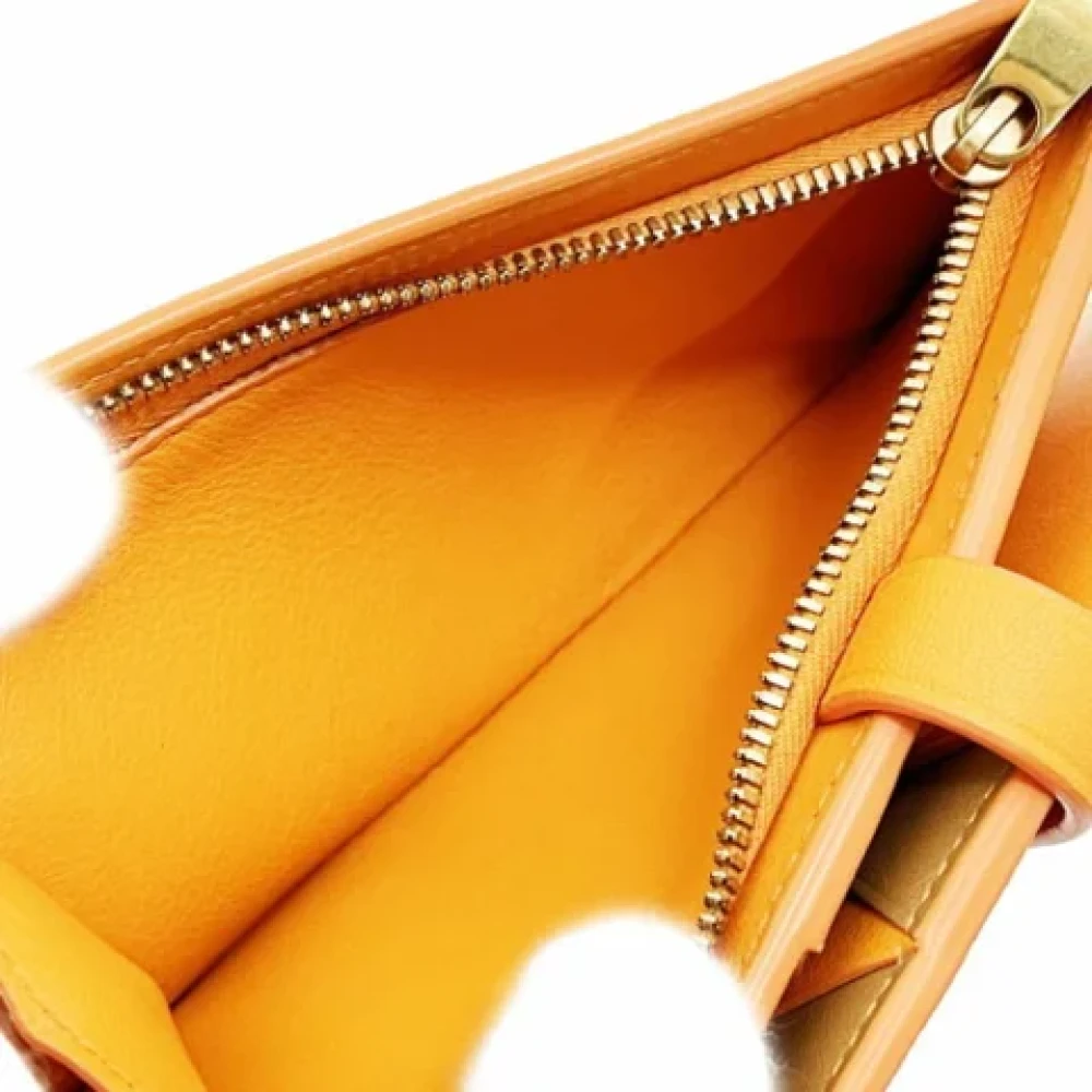 Bottega Veneta Vintage Pre-owned Leather wallets Orange Dames