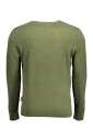 pull-vert-brode-avec-col-rond