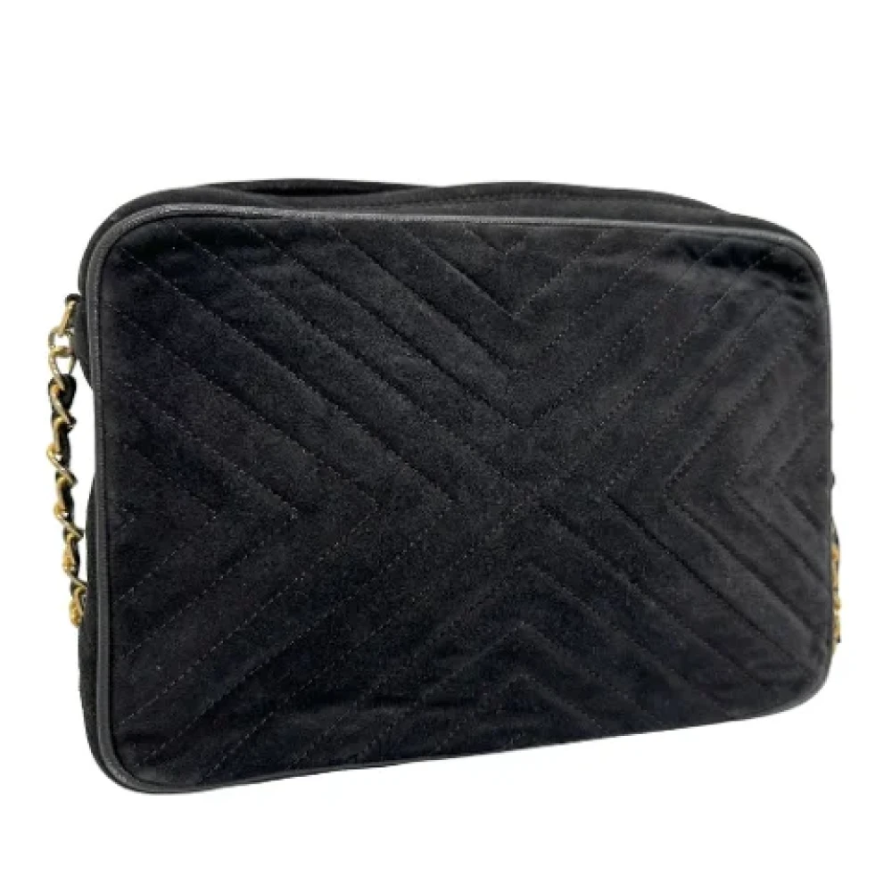 Chanel Vintage Pre-owned Leather crossbody-bags Black Dames