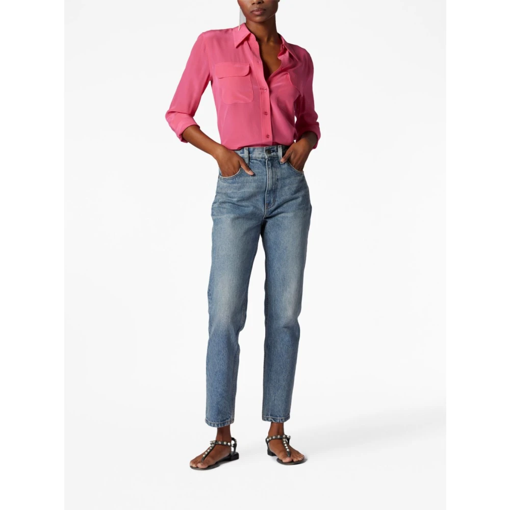 Equipment Zijden Signature Shirt Pink Dames