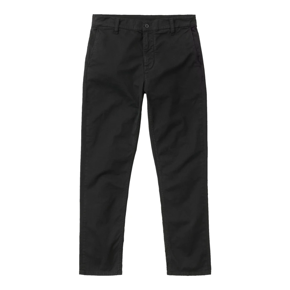 Nudie Jeans Slim-Fit Bomulls Chinos Black, Herr