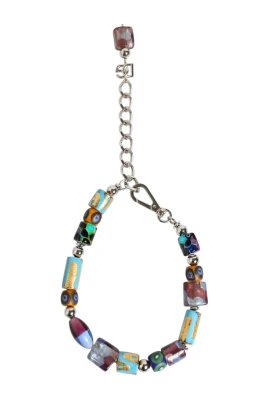 Halsband med Multifärgade Muranoglaspärlor