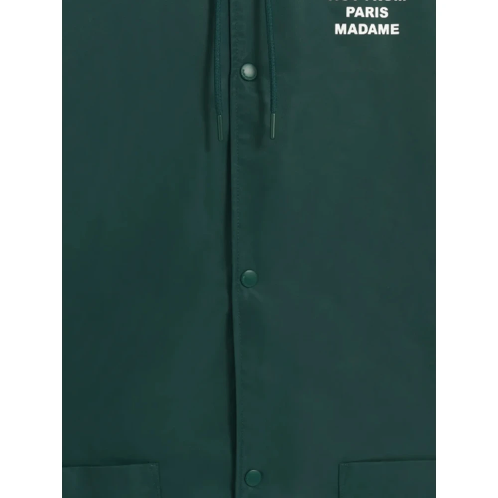 Drole de Monsieur Parka Slogan Jas in Donkergroen Green Heren