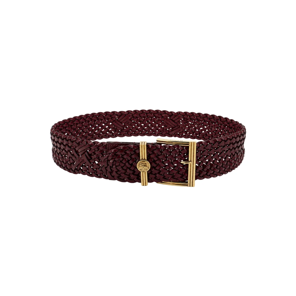Etro Red Belts, Female, 85 Cm, High-Band Woven Belt