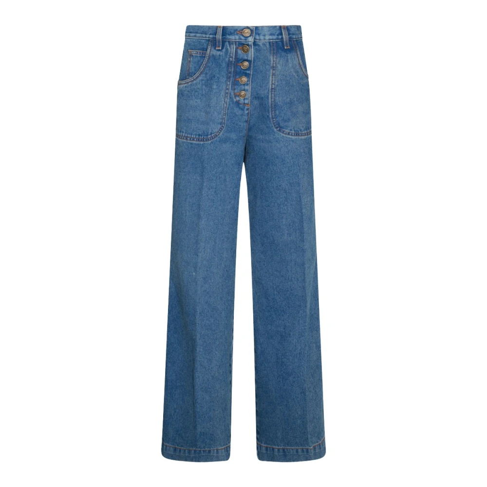 ETRO Blauwe Denim Flared Jeans Blue Dames