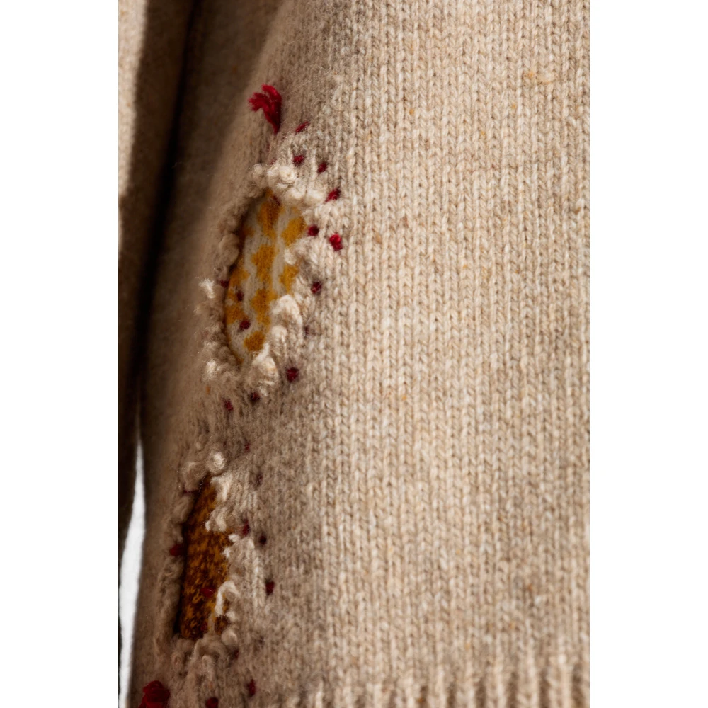 Marni Vintage Effect Cardigan Beige Dames