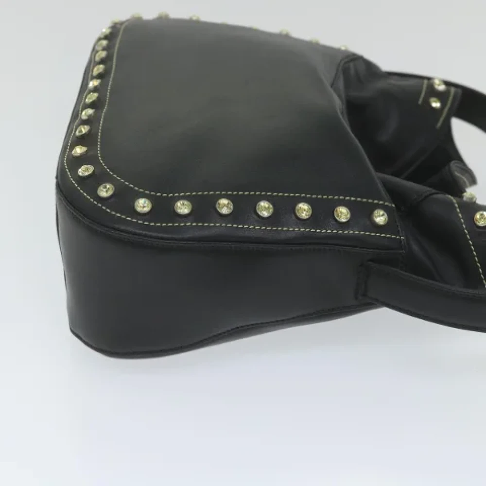 Versace Pre-owned Leather handbags Black Dames