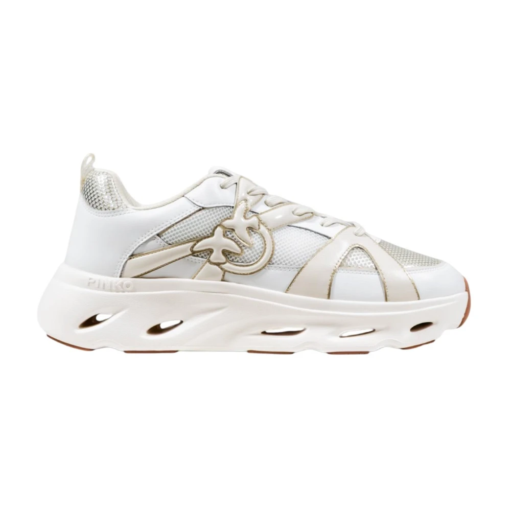 Pinko Women's White Sneakers, 6 Uk, Stylish Trainers