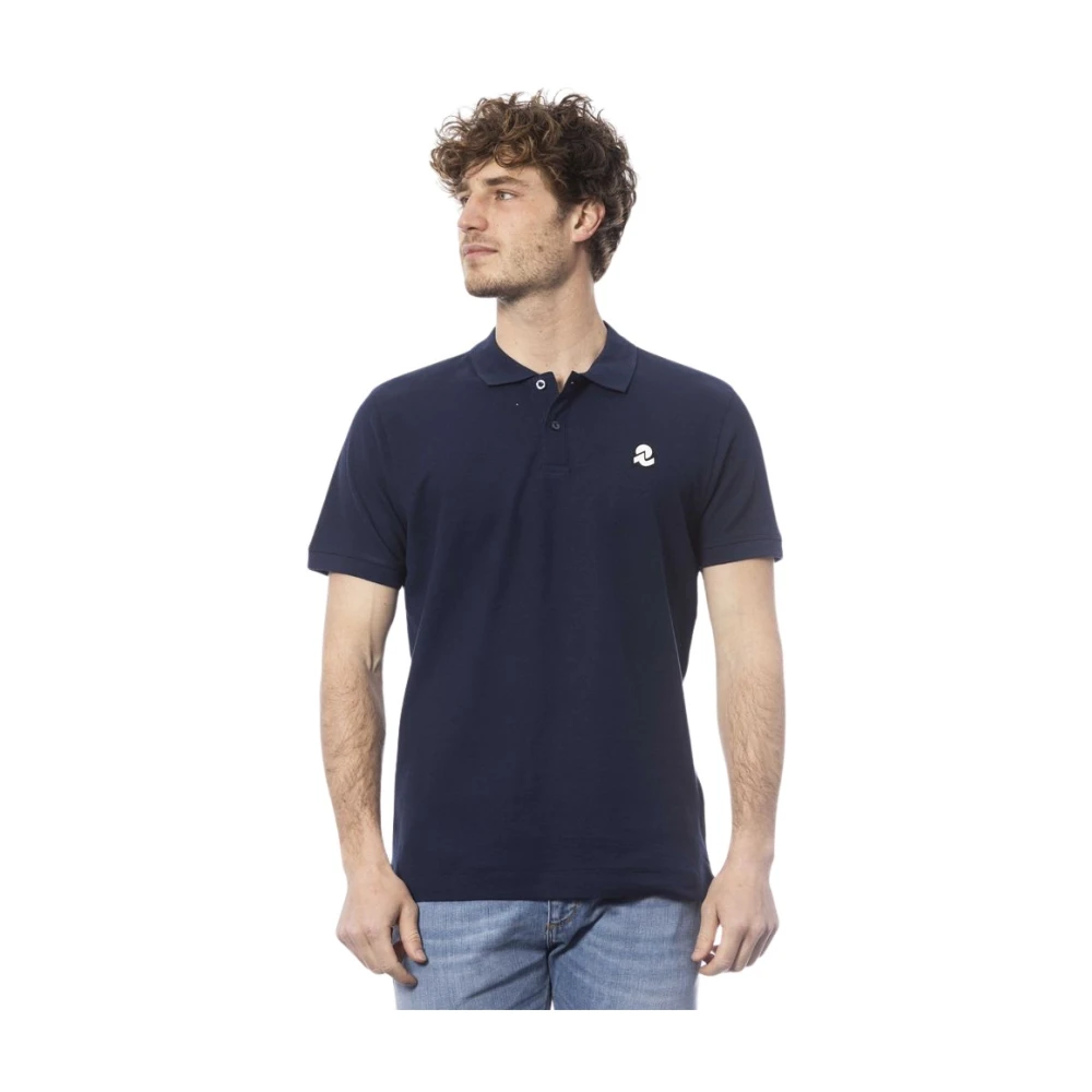Invicta Blauw Katoenen Poloshirt met Logo Blue Heren