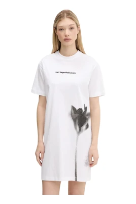 Blommigt T-shirt Mini Klänning