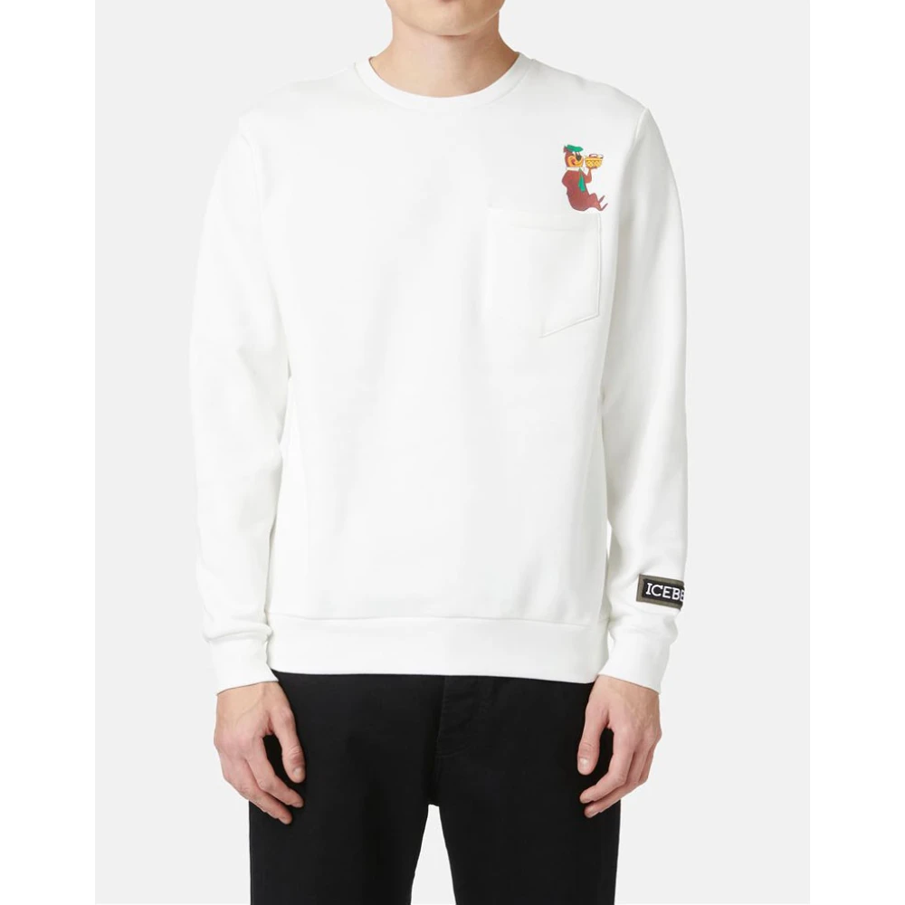 Iceberg Sweatshirt met Yogi-print Beige Heren