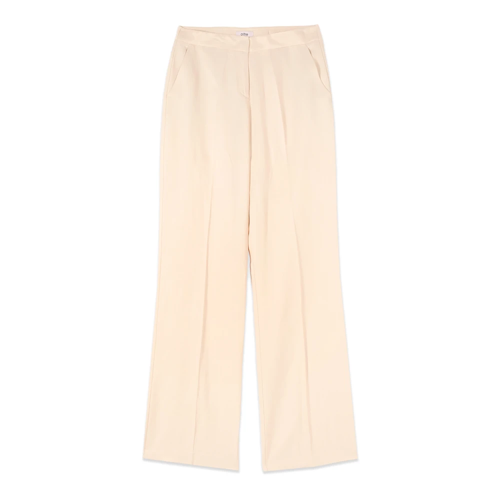 Oltre Donna Beige - Pantaloni Ampi In Misto Lino - Trousers - Xl