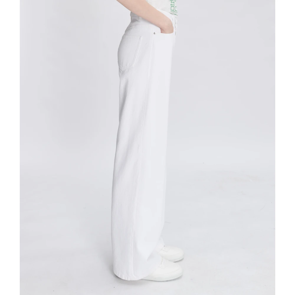 A.p.c. Minimalistische katoenen broek White Dames