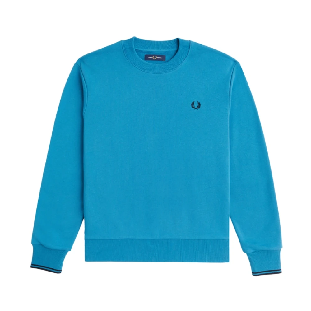 Fred Perry Men's Blue Crew-Neck Sweatshirt - Sweatshirts - 2XL - Sweatshirts & Hoodies