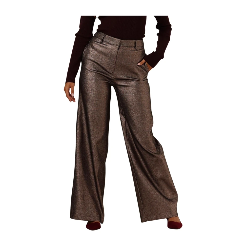 Est'Seven Bronzen Luxe Broek voor Vrouwen Brown Dames