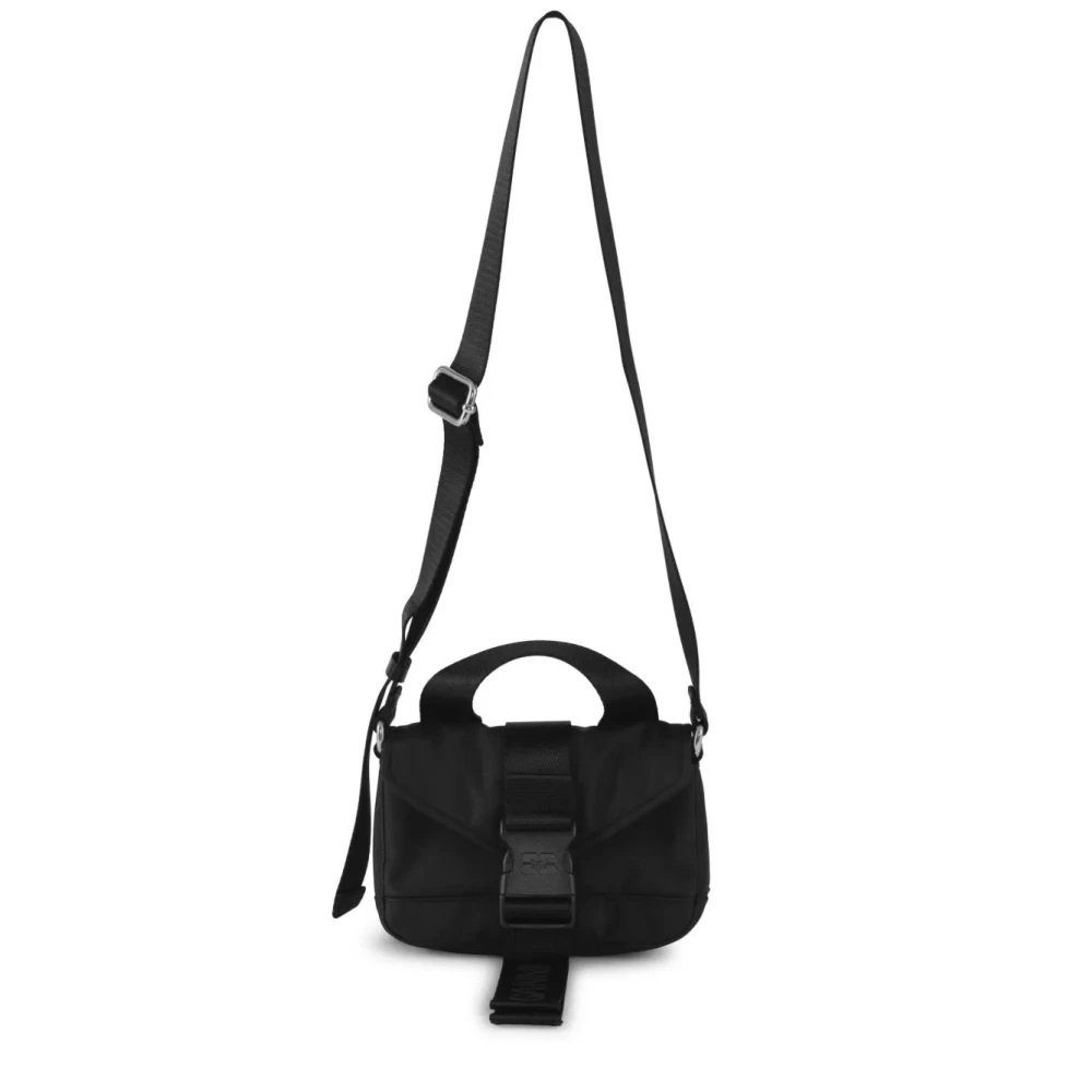 Ganni Mini Tech Satchel Black Dames