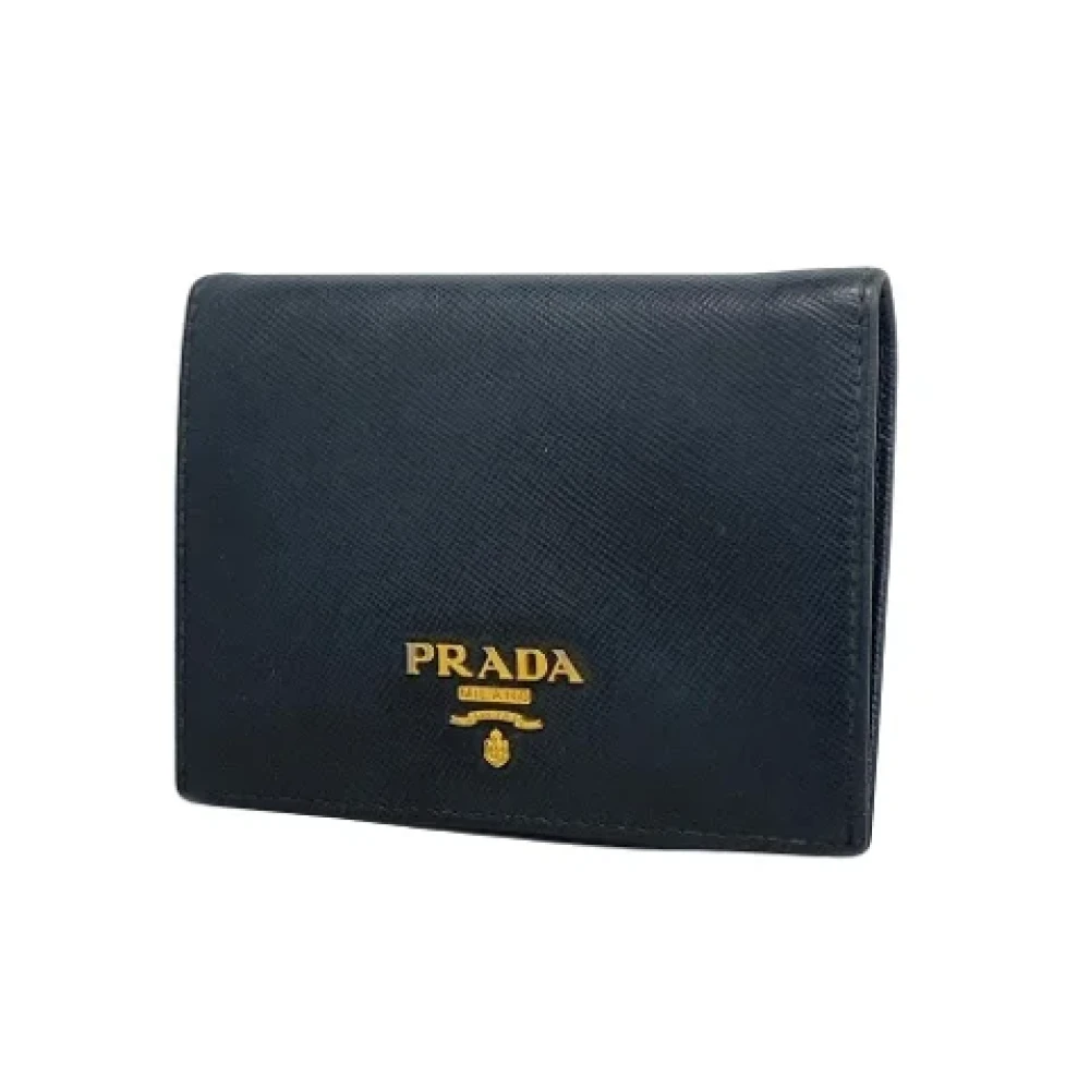 Prada Vintage Pre-owned Leather wallets Black Unisex