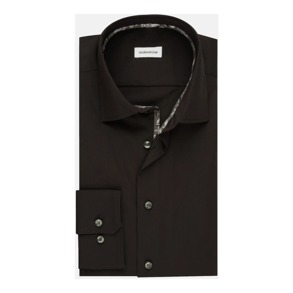 seidensticker Elegant Business Overhemd Kent Stijl Black Heren