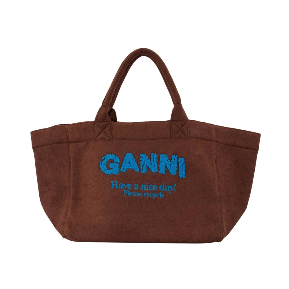 Ganni Xxl Beach Resort Tote Bag - Female - Shopping Bags - Brown - One Size - Bags