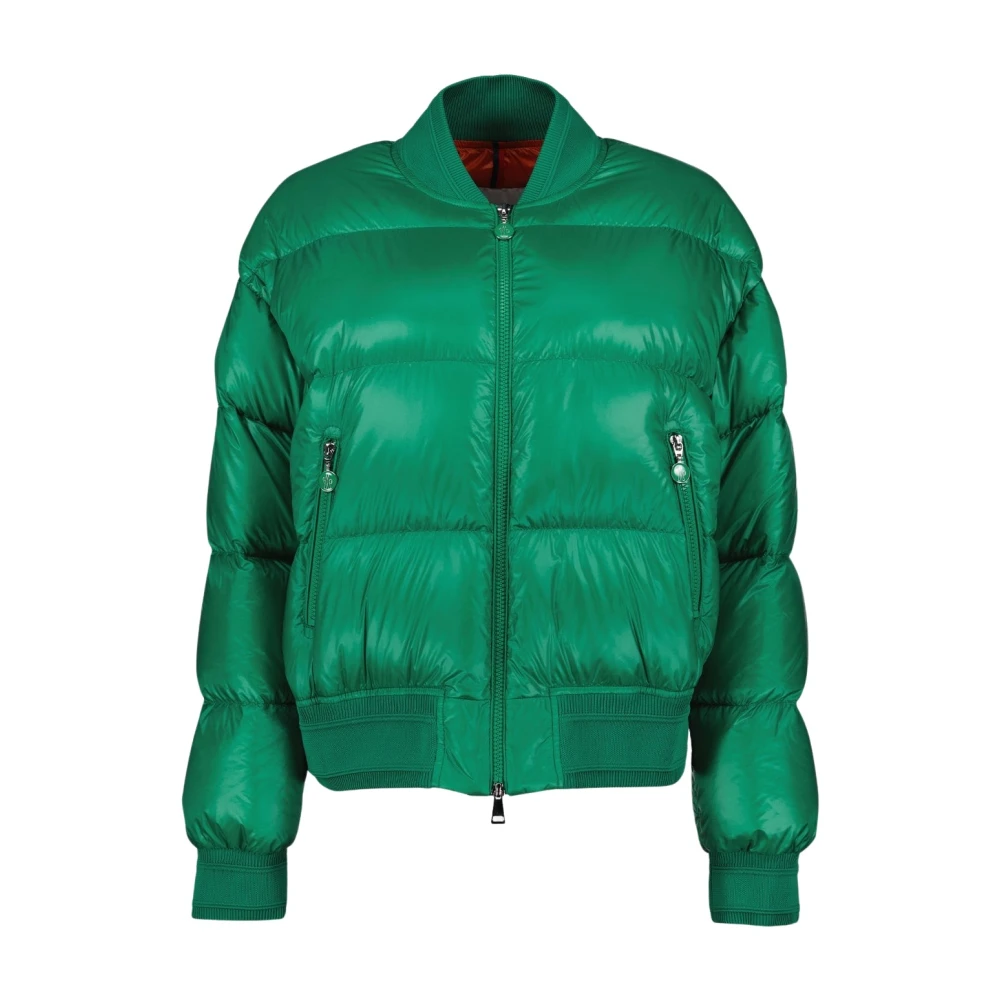 Moncler Bomberjack met Ribkraag Green Dames