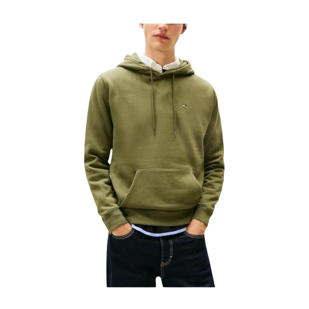 Tommy Hilfiger Men's Green Hoodies, L, Hoodie