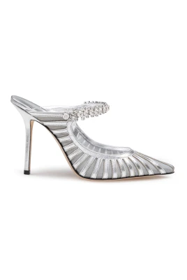 Silverpumps med Juvelrem